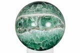 Polished Green & Purple Fluorite Sphere - Mexico #227218-2